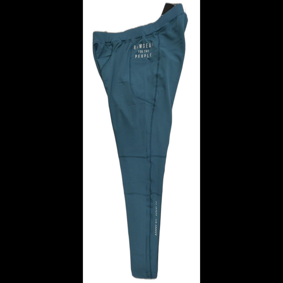 Raw Gear Compression Running Lifting Leggings RG209 By Bradley Martyn Teal Blue - Picture 4 of 13